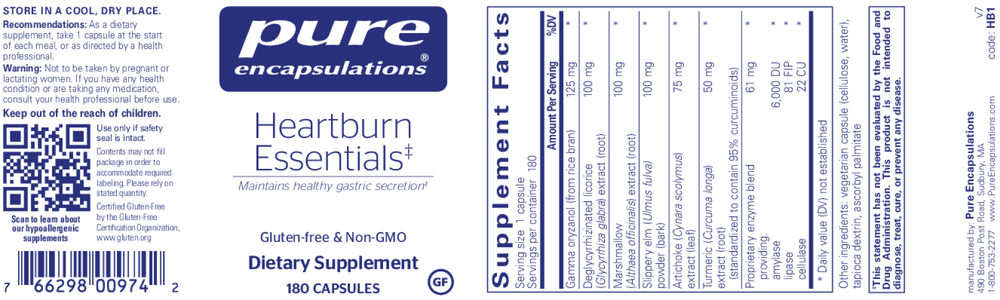 Heartburn Essentials (180ct)