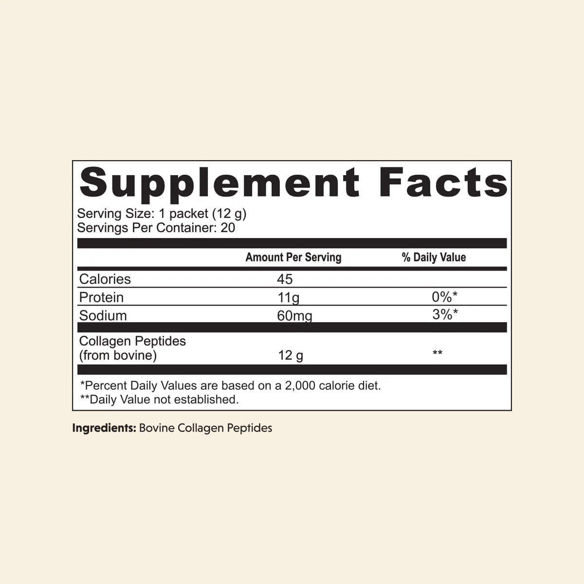 Collagen Peptides (20 Packets)